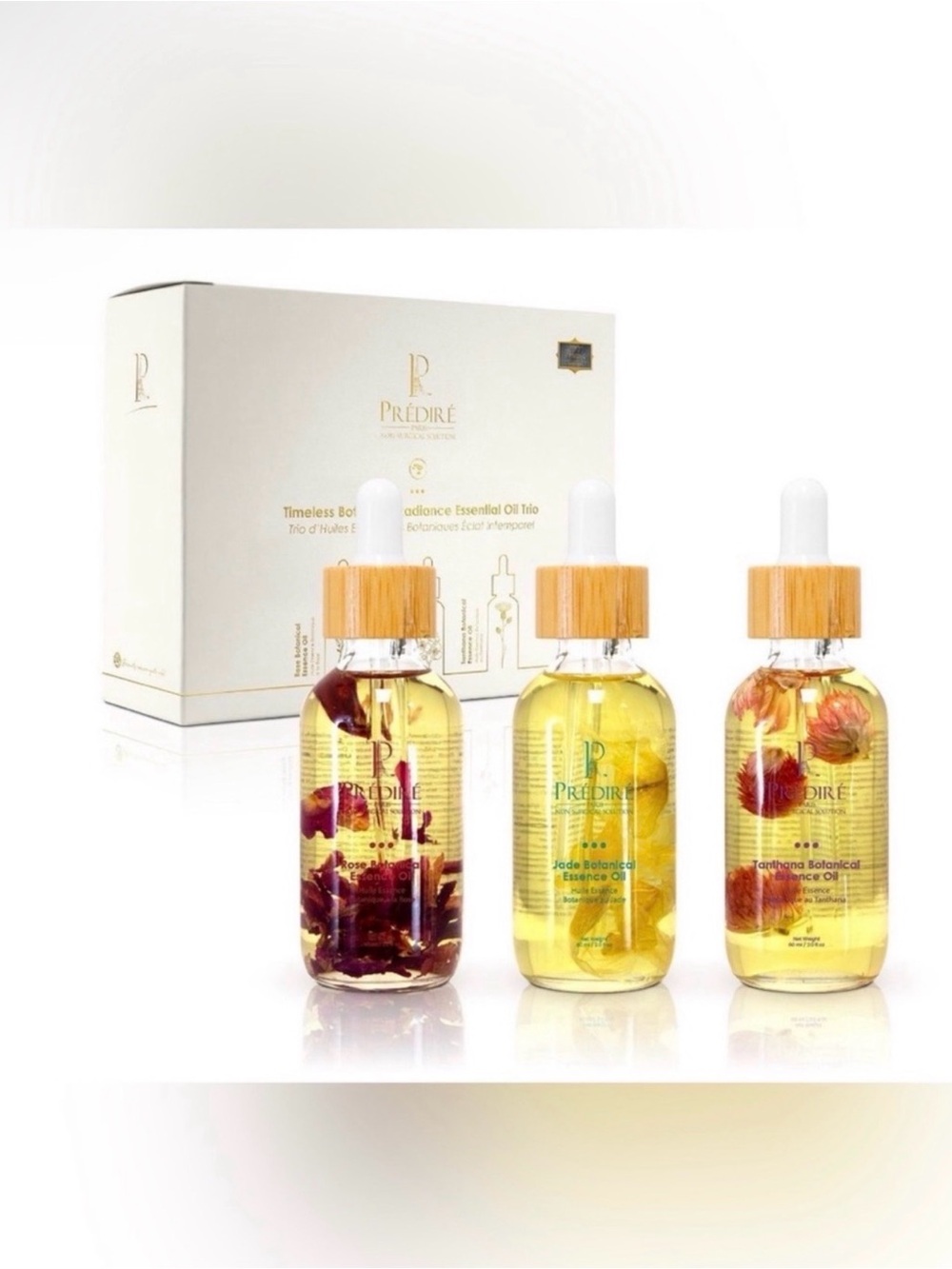 Predire Botanical Radiance Essential Oil Trio Rose, Jade & Tanthana- Retail $700